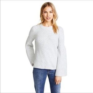 Madewell Bell Sleeve Ribbed Pullover Sweater, XS